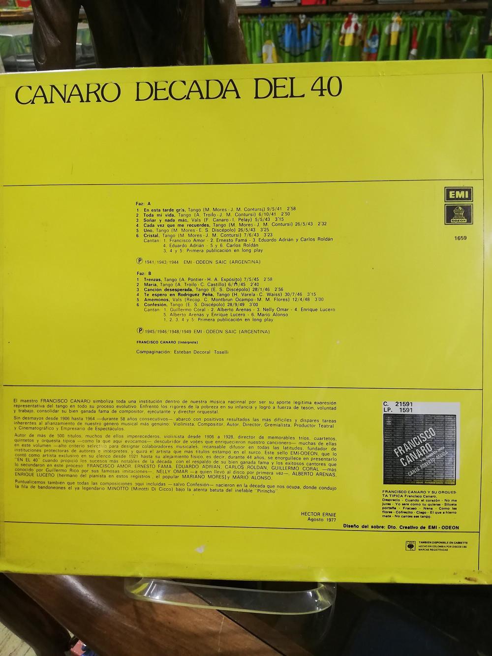 Imagen LP FRANCISCO CANARO - CANARO DECADA DEL 40 2