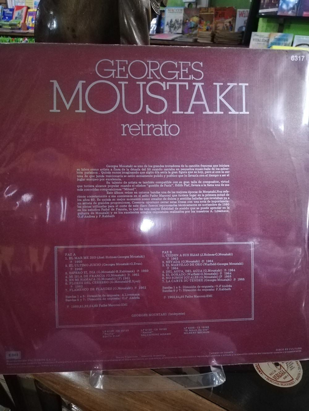 Imagen LP GEORGES MOUSTAKI - RETRATO 2