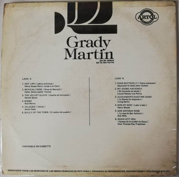 Imagen LP GRADY MARTIN JUKE BOX JAMBOREE AND THE SLEW FOOT FIVE  2