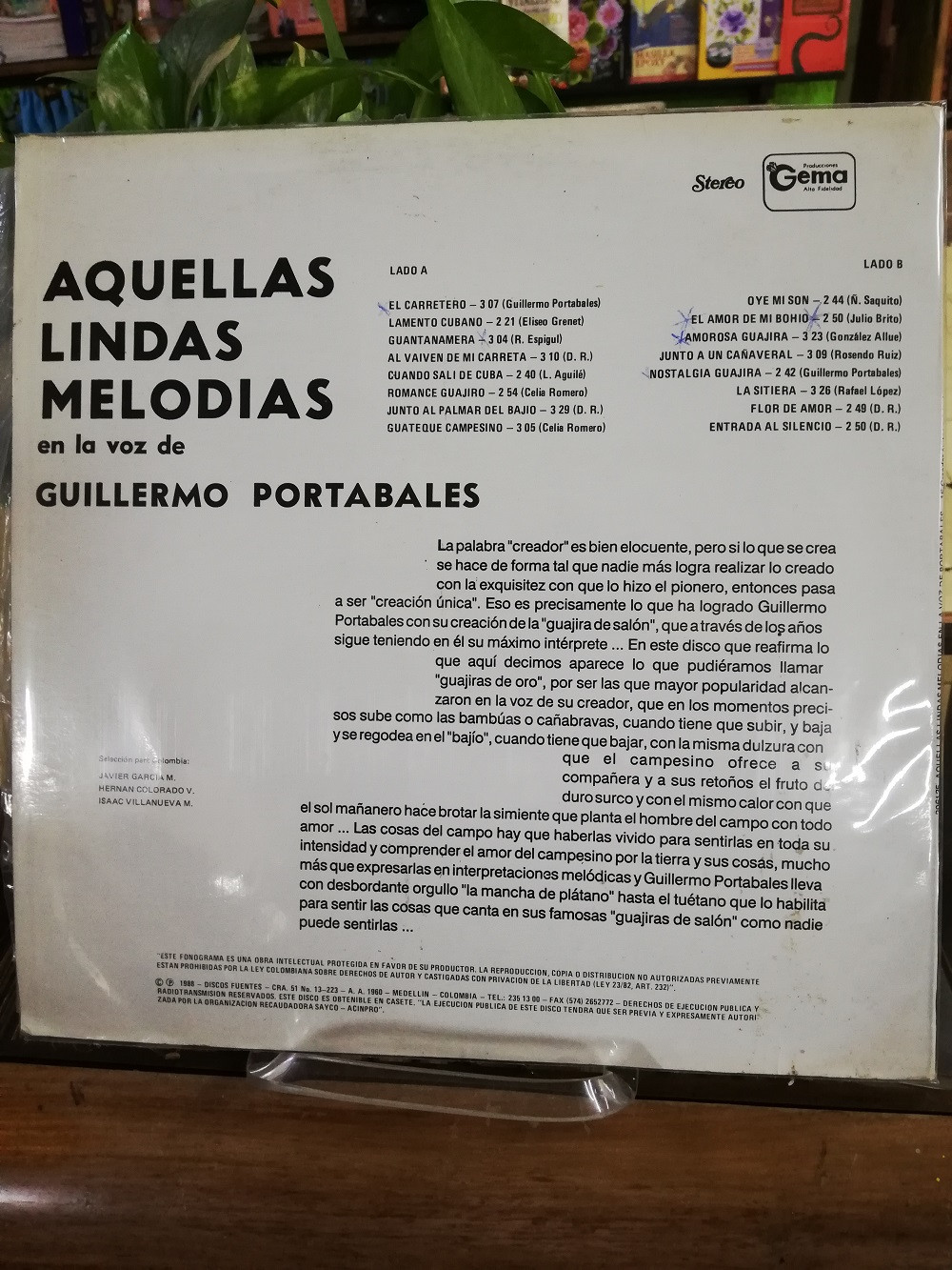 Imagen LP GUILLERMO PORTABALES - AQUELLA LINDAS MELODIAS 2