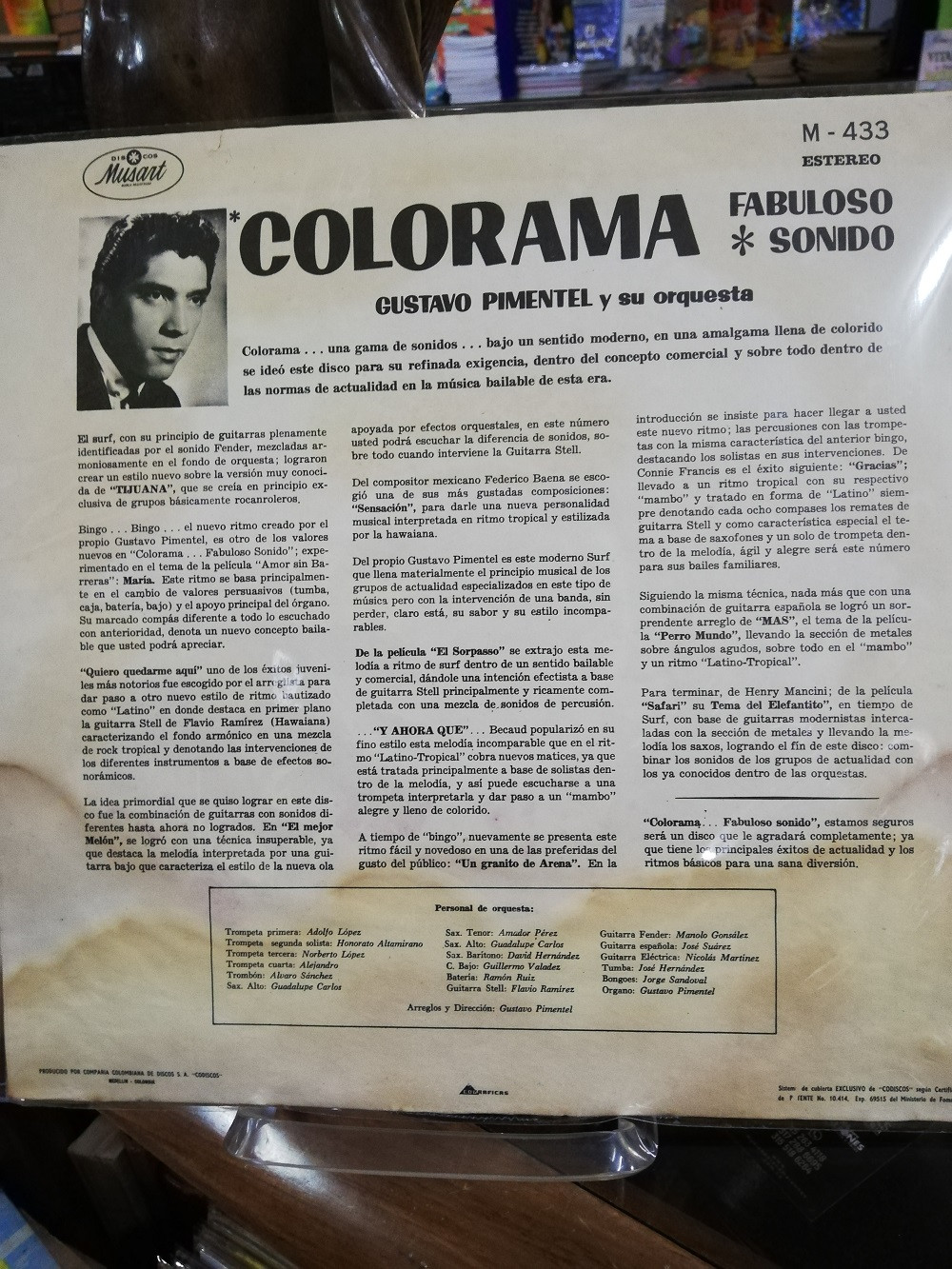 Imagen LP GUSTAVO PIMENTEL Y SU ORQUESTA - COLORAMA FABULOSO SONIDO 2