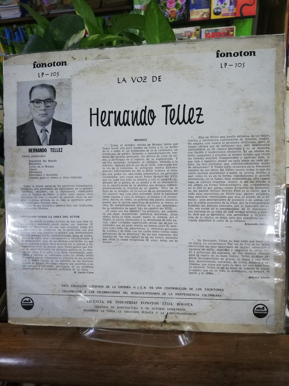 Imagen LP HERNANDO TELLEZ - ANTOLOGIA 2