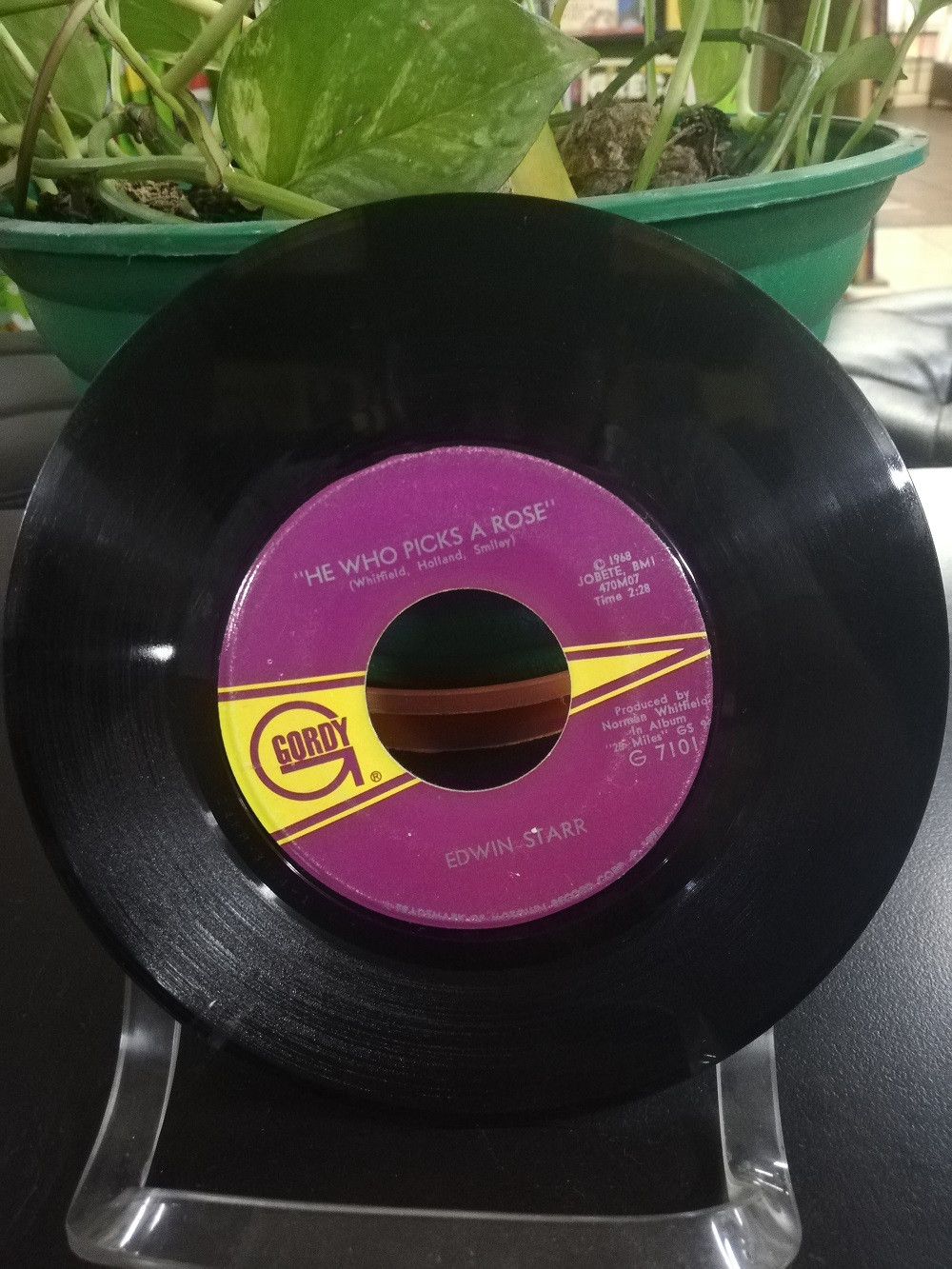 Imagen LP IMPORTADO 45 RPM EDWIN STARR - HE WHO PICKS A ROSE/WAR 2
