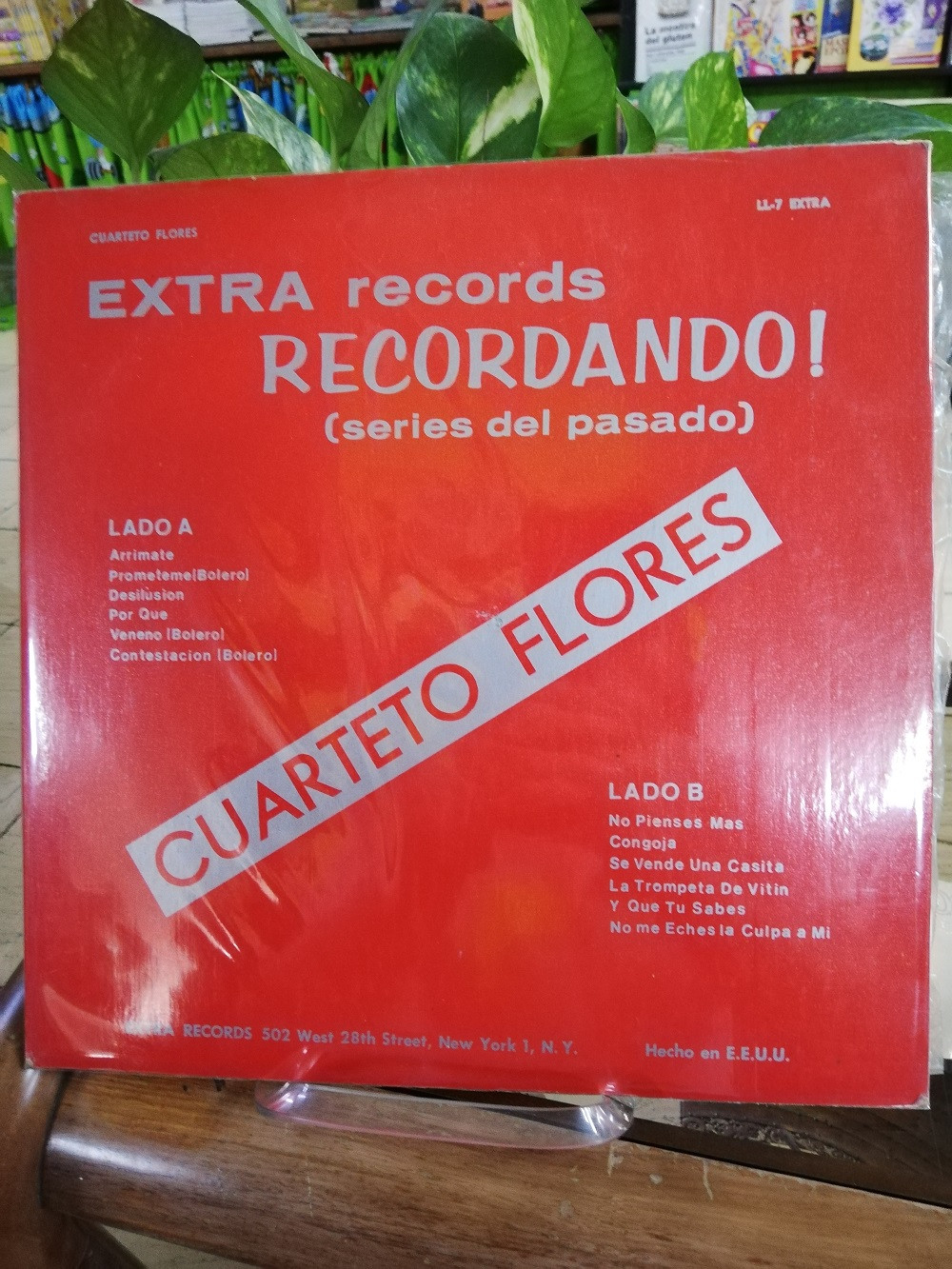 Imagen LP IMPORTADO CUARTETO FLORES - RECORDANDO!