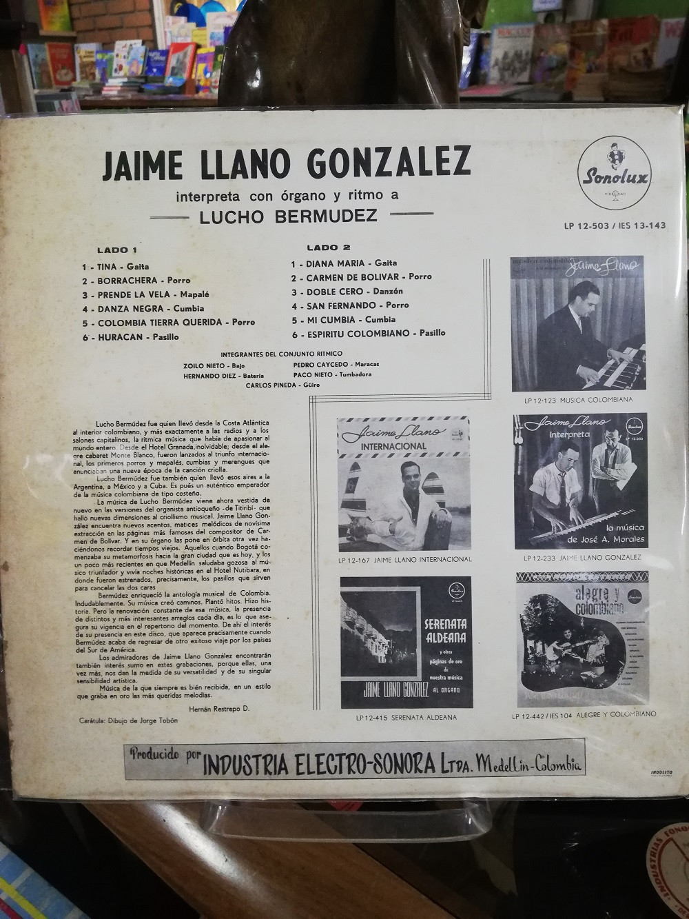 Imagen LP JAIME LLANO GONZALEZ - INTERPRETA CON ORGANO Y RITMO A LUCHO BERMUDEZ 2