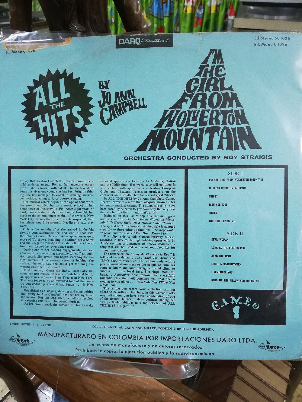 Imagen LP JO ANN CAMPBELL - I´M THE GIRL FROM WOLVERTON MOUNTAIN - ALL THE HITS 2