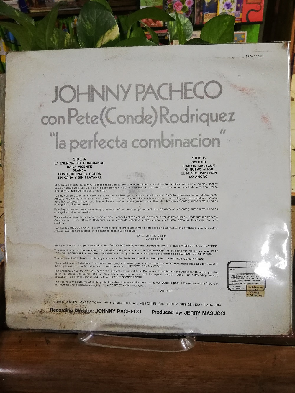 Imagen LP JOHNNY PACHECO & PETE (CONDE) RODRIGUEZ - LA PERFECTA COMBINACIÓN 2