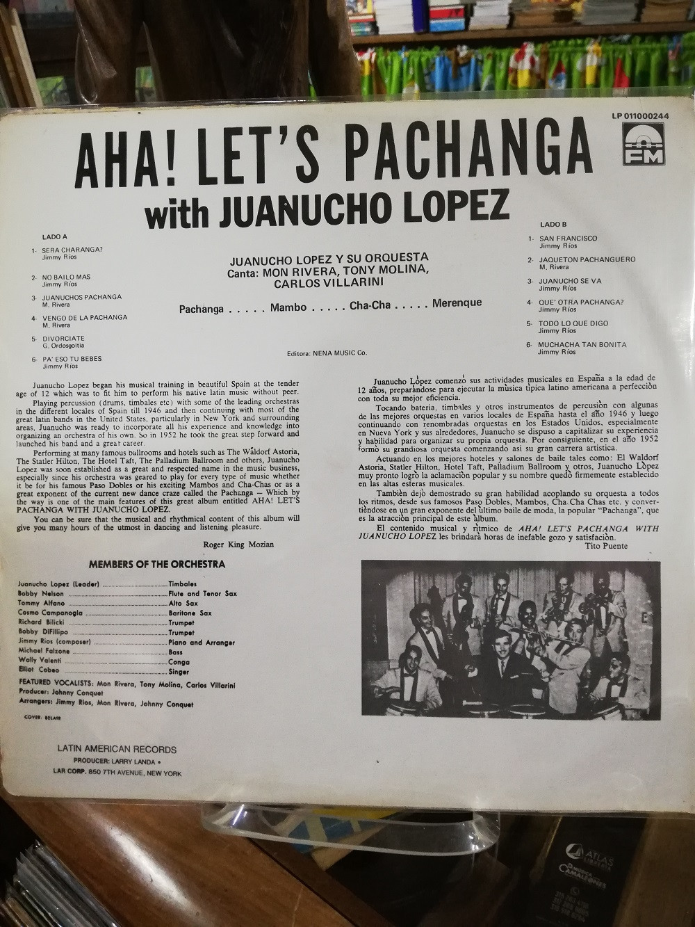 Imagen LP JUANUCHO LOPEZ Y SU ORQUESTA - AHA! LET´S PACHANGA 2