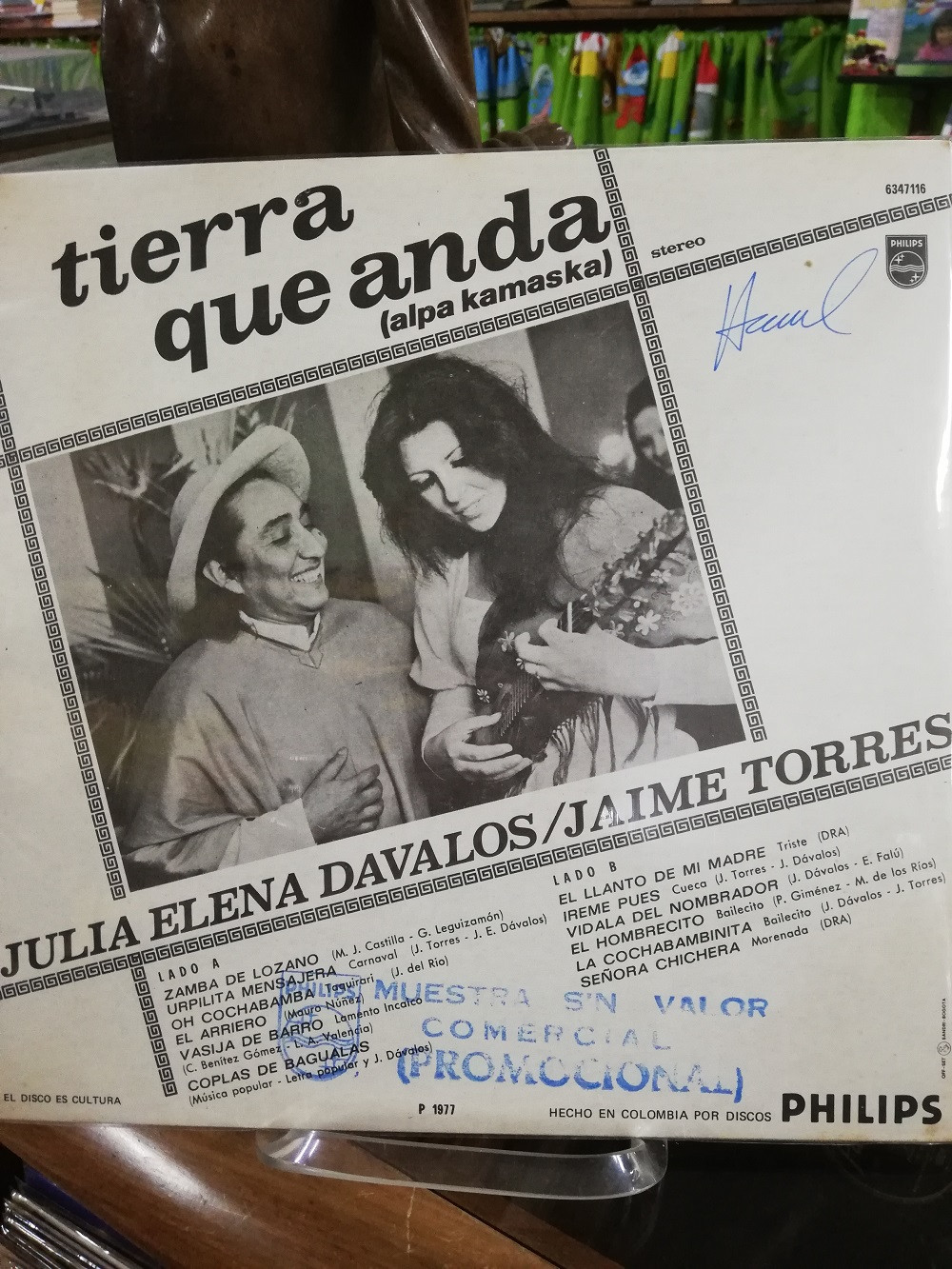 Imagen LP JULIA ELENA DAVALOS & JAIME TORRES - TIERRA QUE ANDA (ALPA KAMASKA) 2