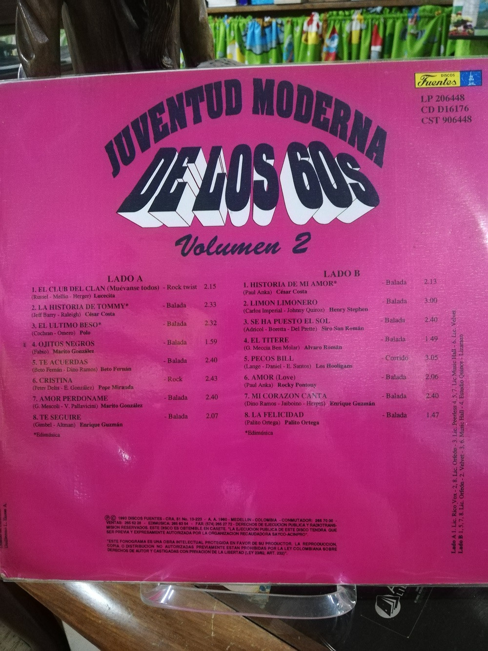 Imagen LP JUVENTUD MODERNA DE LOS 60s - JUVENTUD MODERNA DE LOS 60s VOL. 2 2