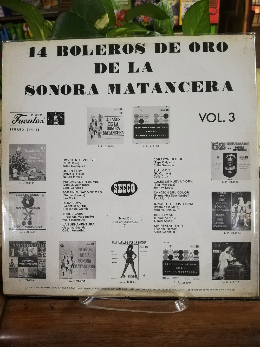 Imagen LP LA SONORA MATANCERA - 14 BOLEROS DE ORO VOL. 3 2