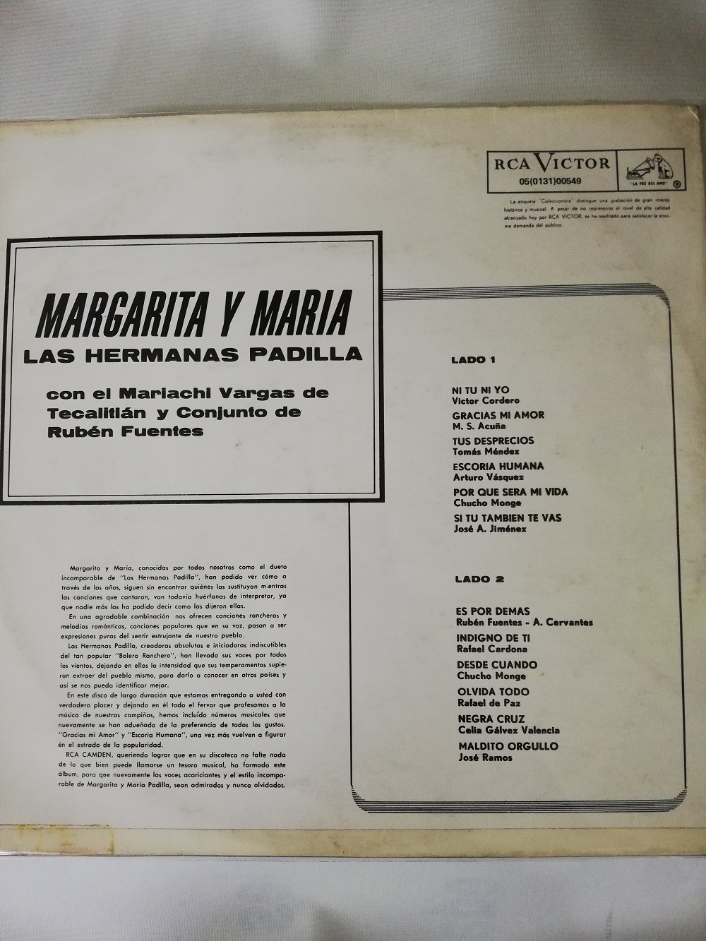 Imagen LP LAS HERMANAS PADILLA - AQUELLAS CANCIONES DE LAS HERMANAS PADILLA 2