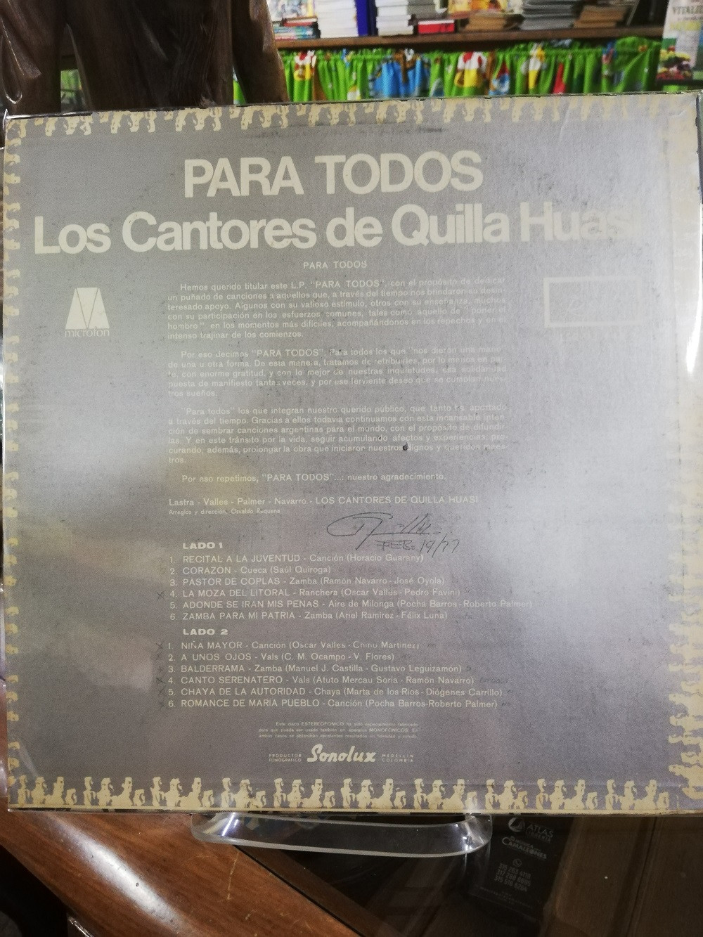 Imagen LP LOS CANTORES DE QUILLA HUASI - PARA TODOS 2