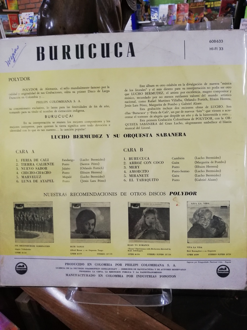 Imagen LP LUCHO BERMUDEZ Y SU ORQUESTA SABANERA - BURUCUCA 2