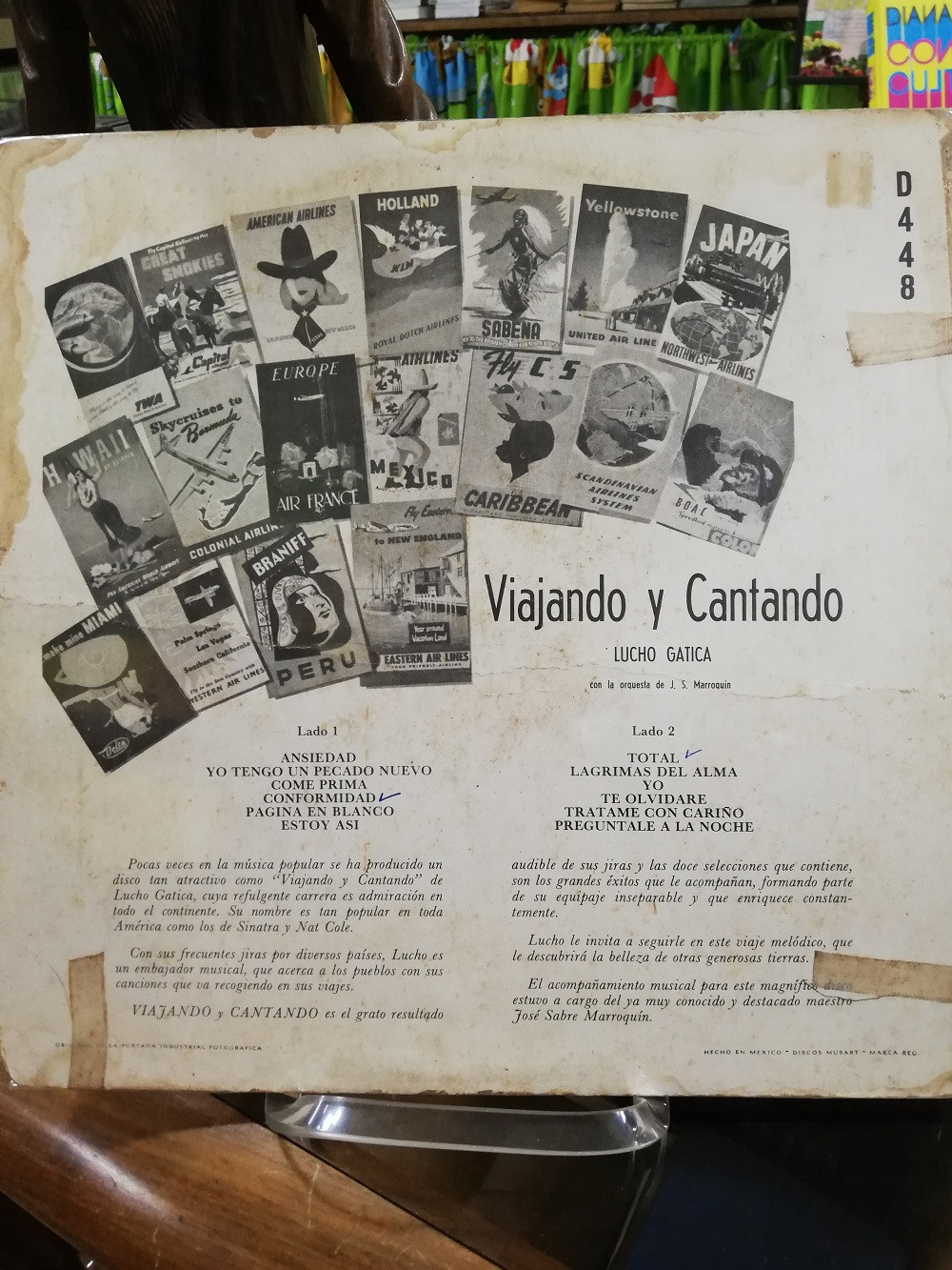 Imagen LP LUCHO GATICA - VIAJANDO Y CANTANDO 2