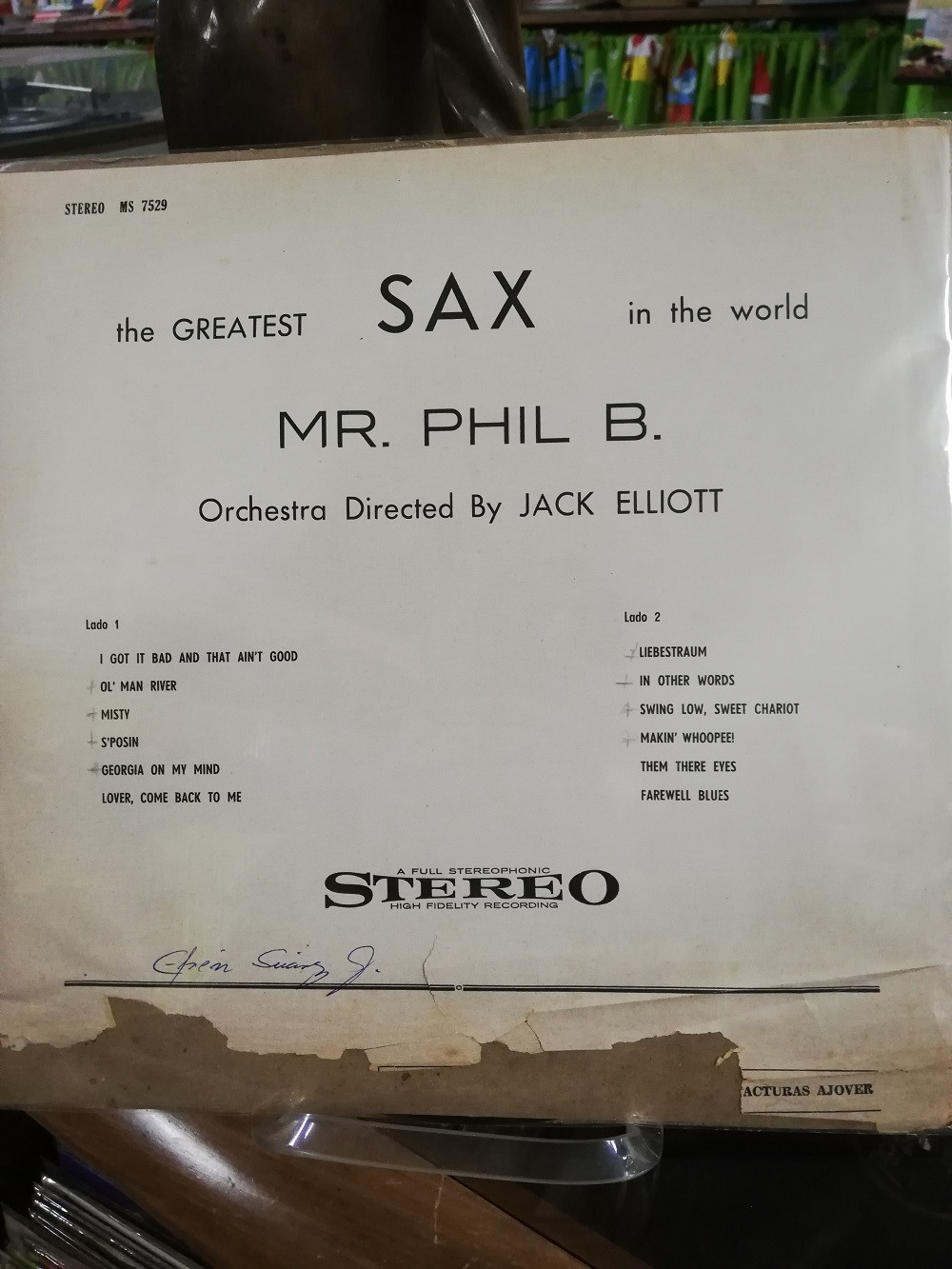 Imagen LP Mr. PHIL B. - THE GREATEST SAX IN THE WORLD 2