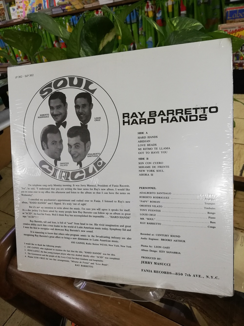 Imagen LP NUEVO IMPORTADO RAY BARRETTO - HARD HANDS 2