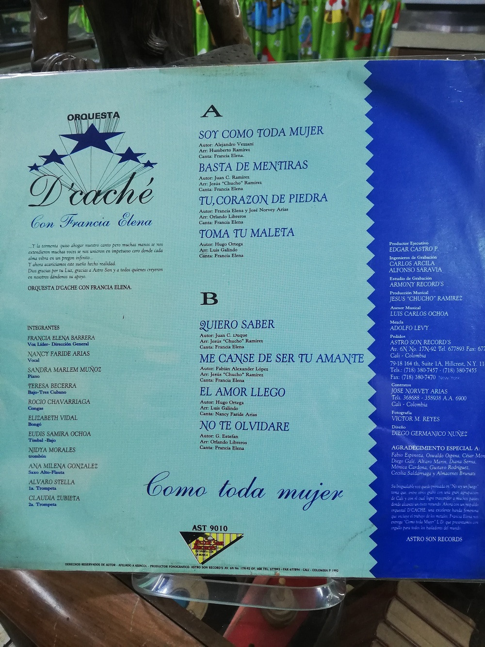 Imagen LP ORQUESTA D´ CACHE CON FRANCIA ELENA - COMO TODA MUJER 2