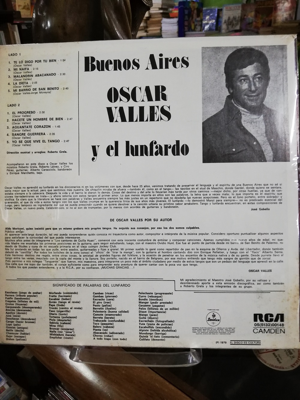 Imagen LP OSCAR VALLES - BUENOS AIRES Y EL LUNFARDO 2