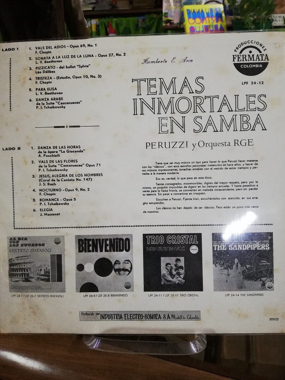Imagen LP PERUZZI Y ORQUESTA RGE - TEMAS INMORTALES EN SAMBA 2