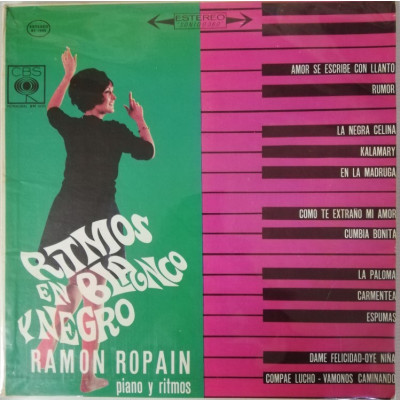 ImagenLP RAMON ROPAIN PIANO Y RITMOS - RITMOS EN BLANCO Y NEGRO