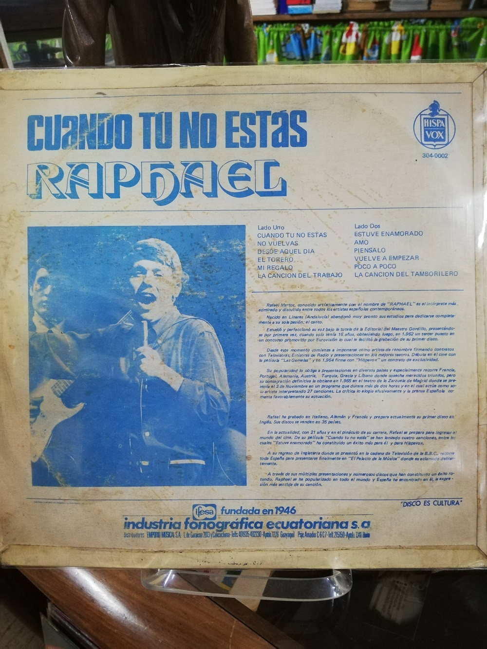 Imagen LP RAPHAEL - CUANDO TU NO ESTAS 2