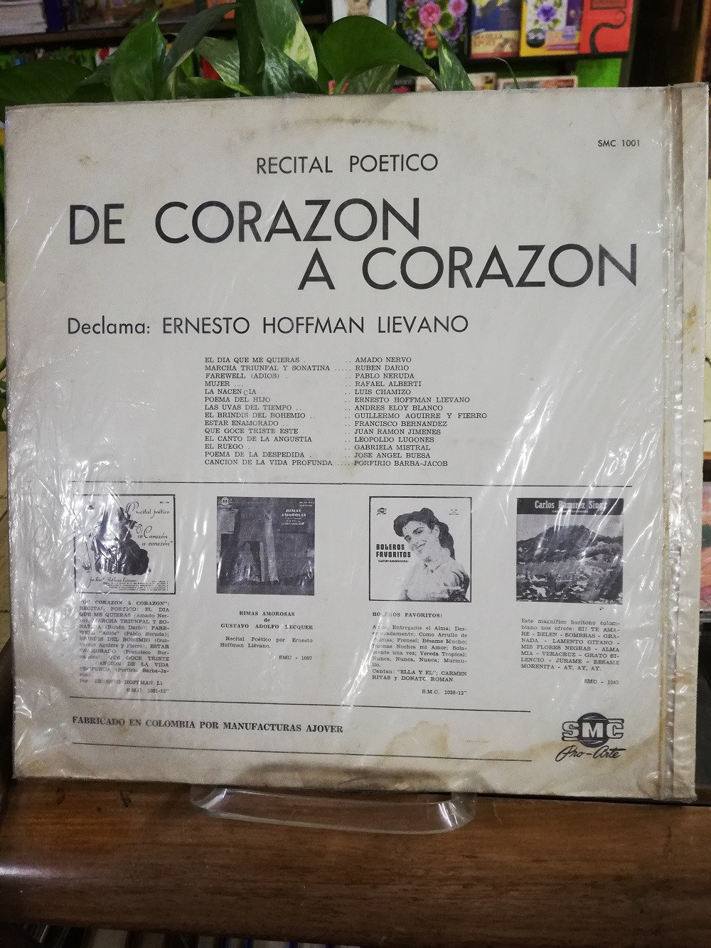 Imagen LP RECITAL POÉTICA, DE CORAZÓN A CORAZÓN  2