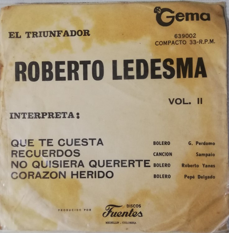 Imagen LP ROBERTO LEDESMA - ROBERTO LEDESMA VOL. II  2