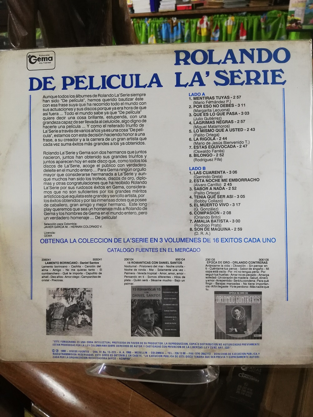 Imagen LP ROLANDO LA SERIE - DE PELICULA, 16 GRANDES EXITOS VOL. 1 2
