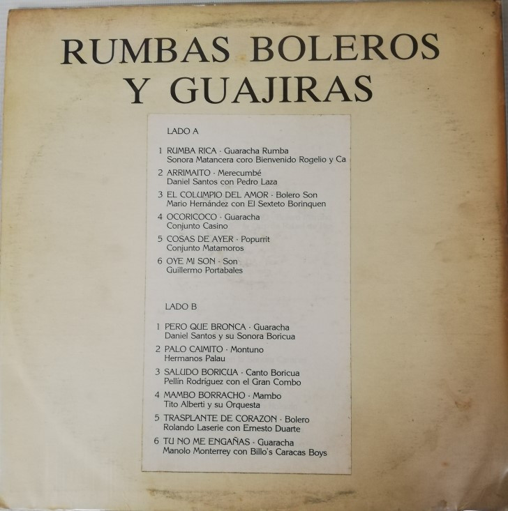 Imagen LP RUMBAS, BOLEROS Y GUAJIRAS - RUMBAS, BOLEROS Y GUAJIRAS VOL. 14 2