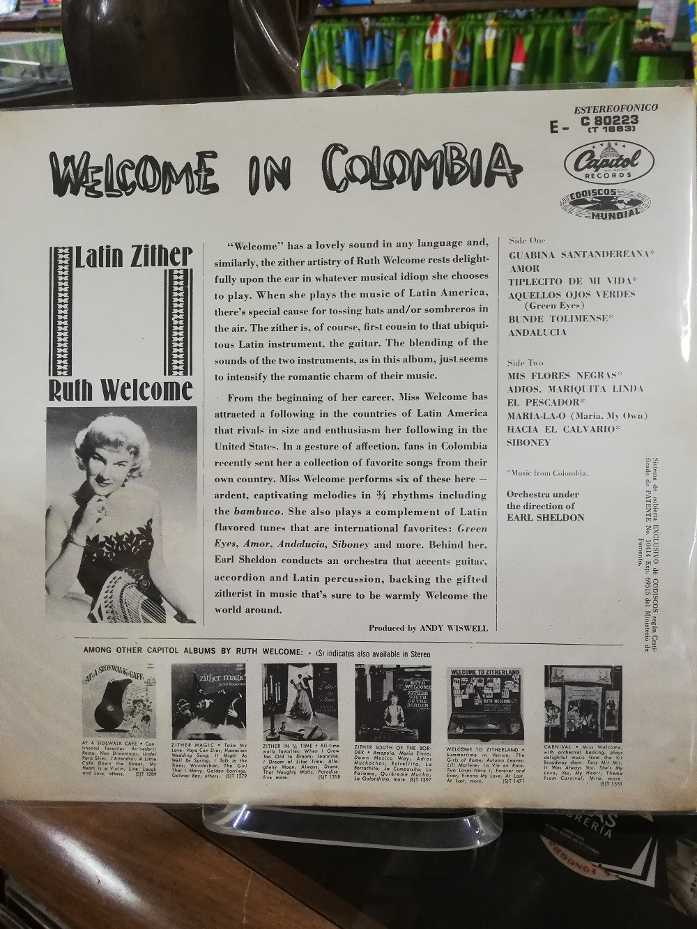 Imagen LP RUTH WELCOME CON EL CONJUNTO DE EARL SHELTON - WELCOME IN COLOMBIA 2