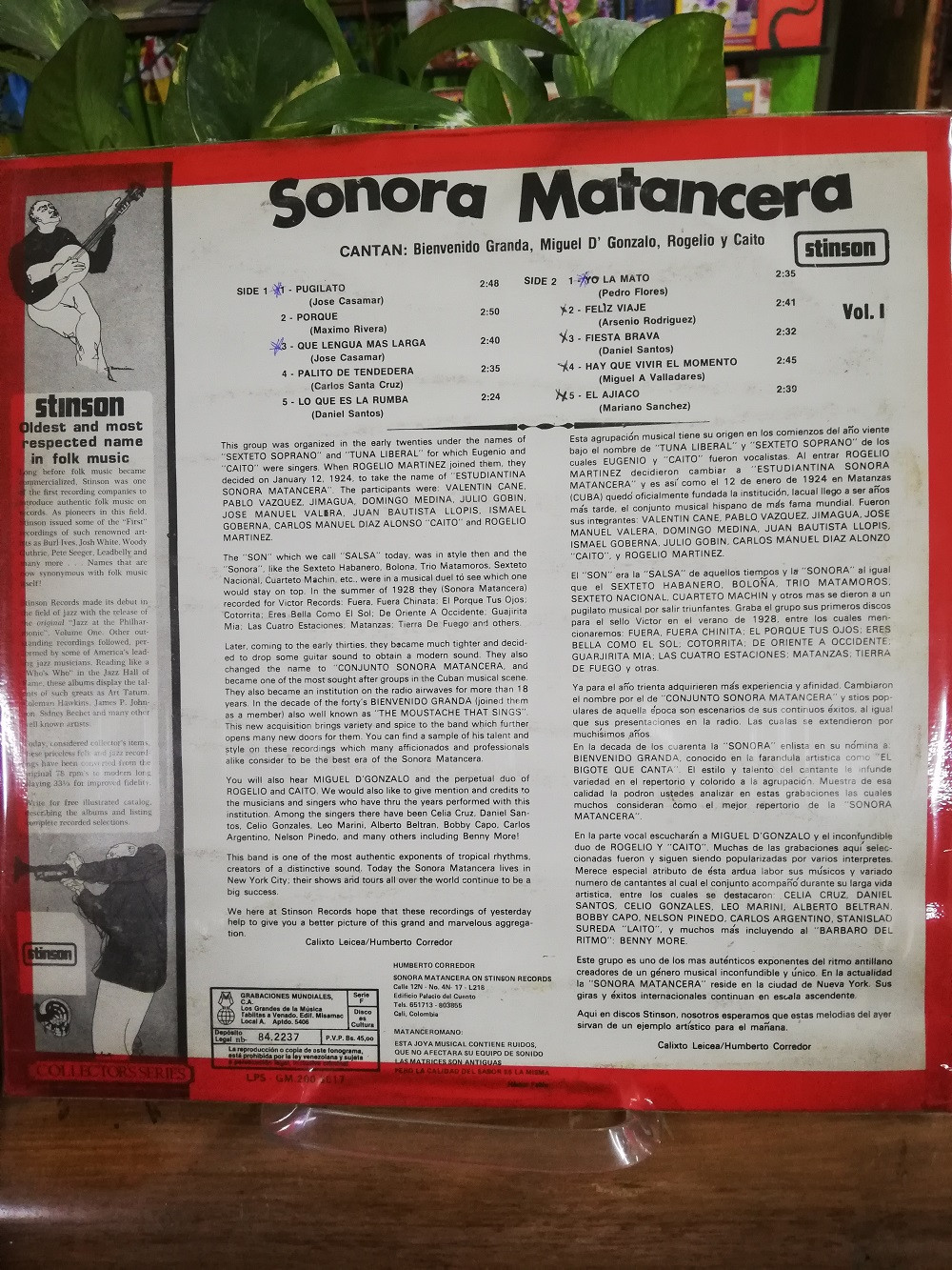 Imagen LP SONORA MATANCERA VOL. 1 2