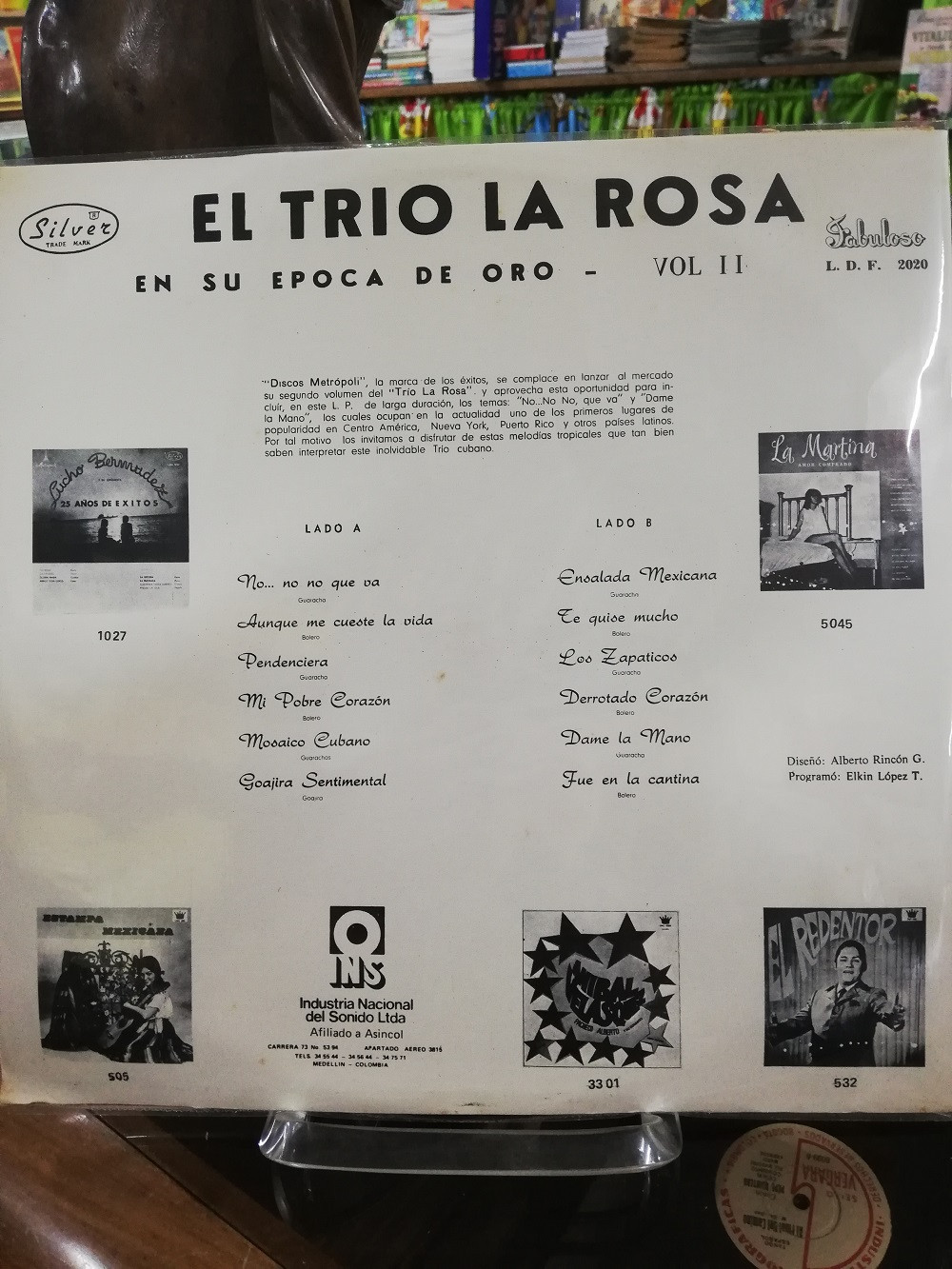 Imagen LP TRIO LA ROSA - EN SU EPOCA DE ORO VOL. 2 2
