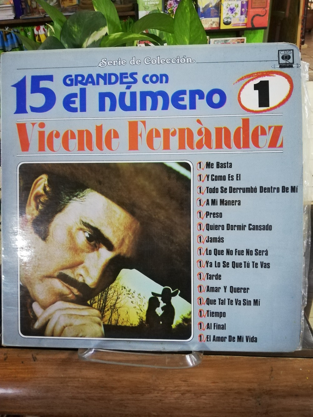 Imagen LP VICENTE FERNANDEZ - 15 GRANDES CON EL NUMERO 1