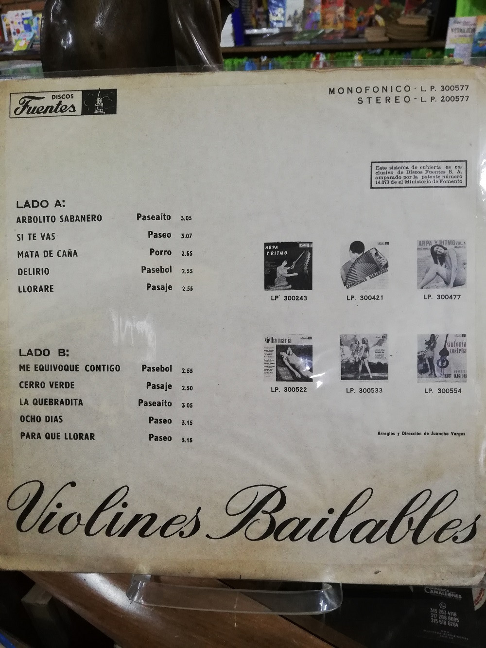 Imagen LP VIOLINES BAILABLES - VIOLINES BAILABLES VOL. 1 2