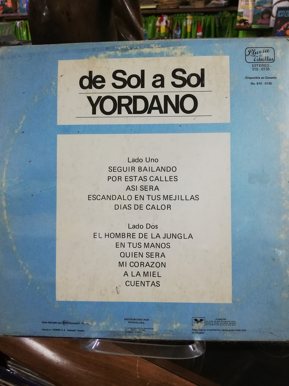 Imagen LP YORDANO - DE SOL A SOL 2