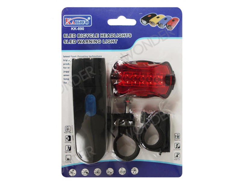 Luz led para bicicleta roja blanca 081386