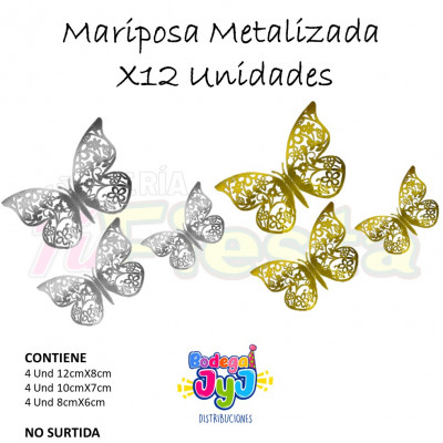 ImagenMariposa Decorativa Metal X12
