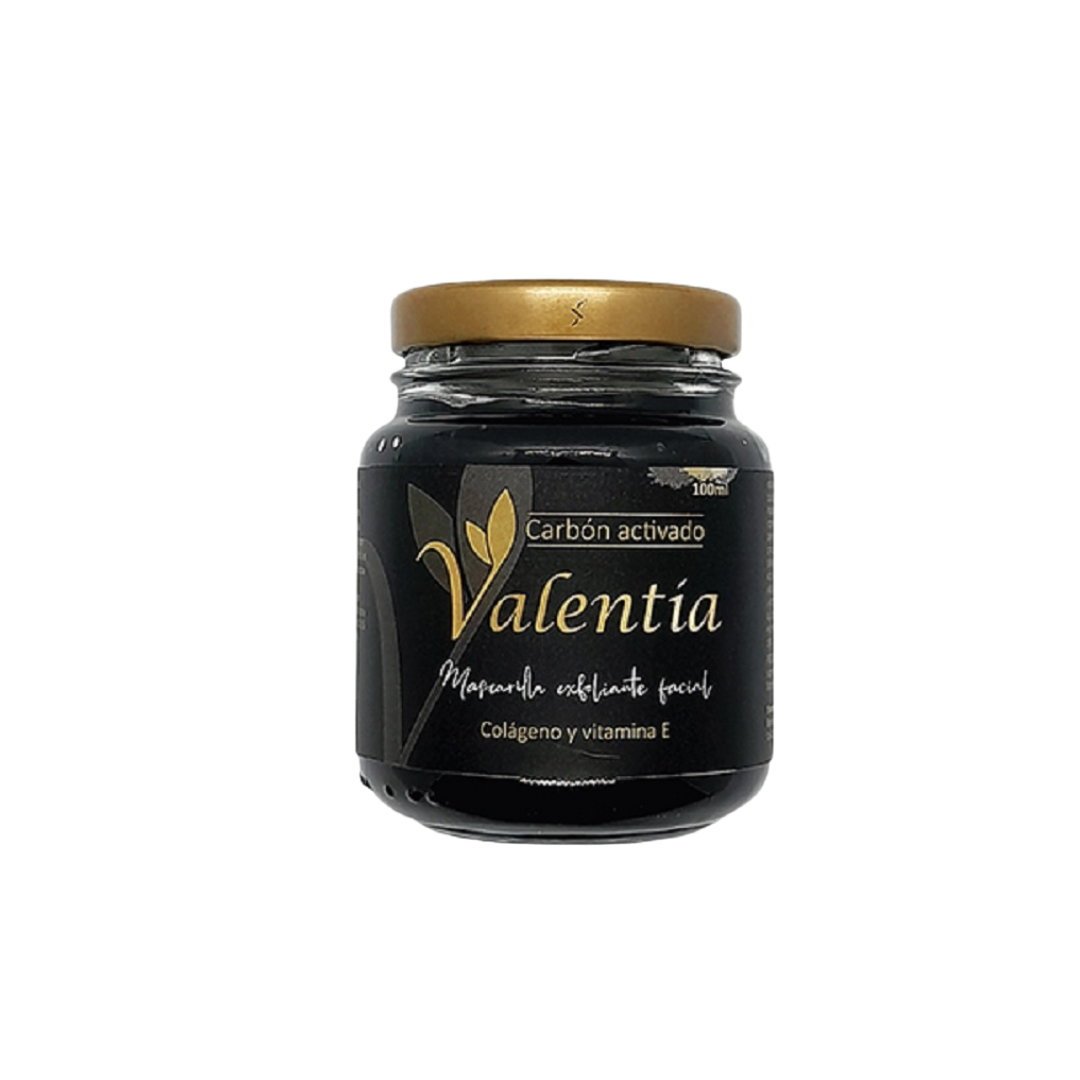Imagen Mascarilla Exfoliante Carbón Activado + Colágeno + Vitamina E - Valentía.