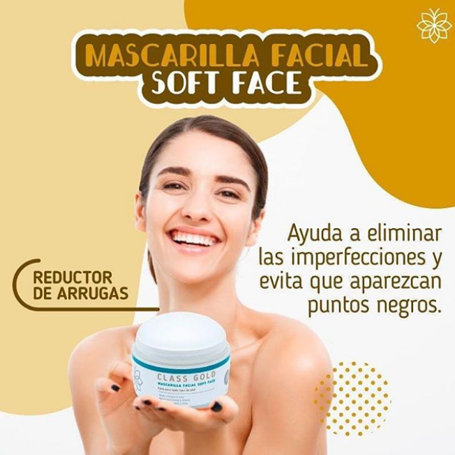 Imagen Mascarilla Facial Soft Face Class Gold 2