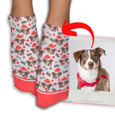 ImagenMedia tobillera personalizada perros, Navidad, impresión por un lado 