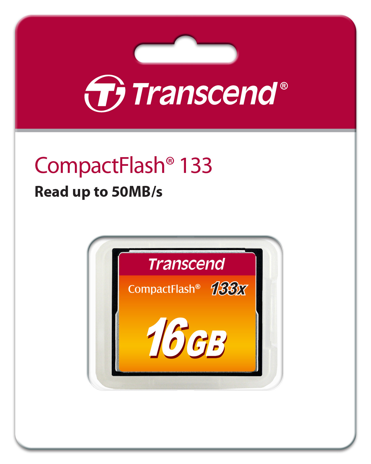 Imagen Memoria Compact Flash 16GB 133x Transcend