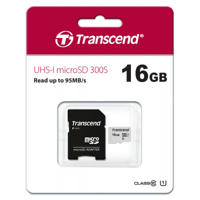 ImagenMemoria Micro SDHC 16GB Transcend 300s Clase 10