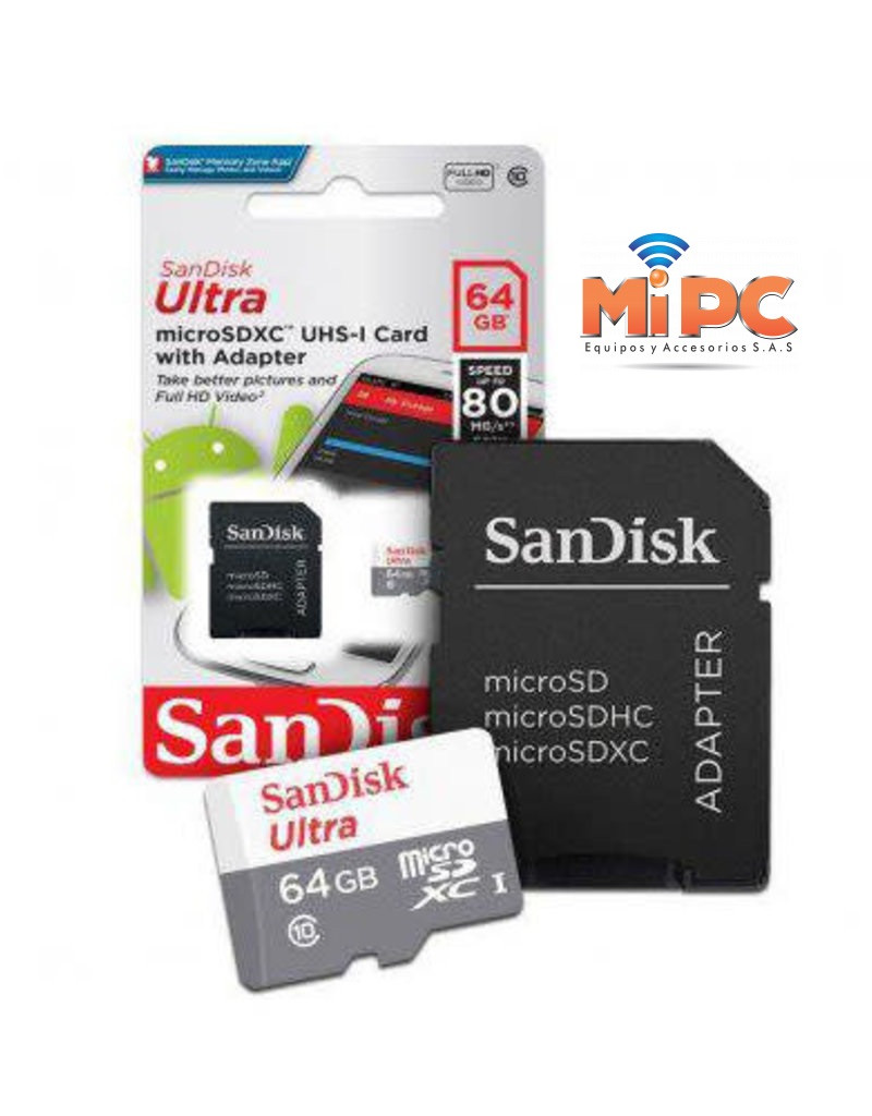 Imagen Memoria Micro SDXC 64GB Sandisk 2