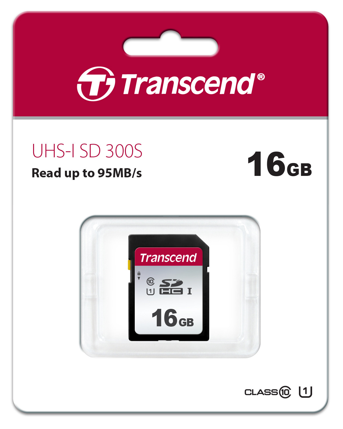 Imagen Memoria SDHC 16GB Transcend Clase 10 300S 1