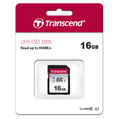 ImagenMemoria SDHC 16GB Transcend Clase 10 300S