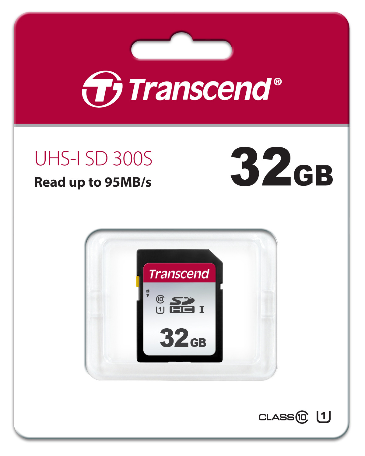 Imagen Memoria SDHC 32GB Transcend Clase 10 300S