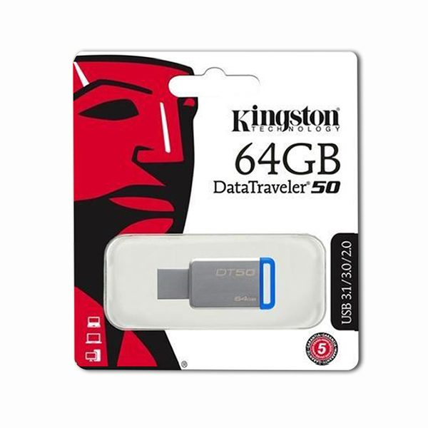 Imagen Memoria USB 64GB 3.1/3.0/2.0 Kingston DT50