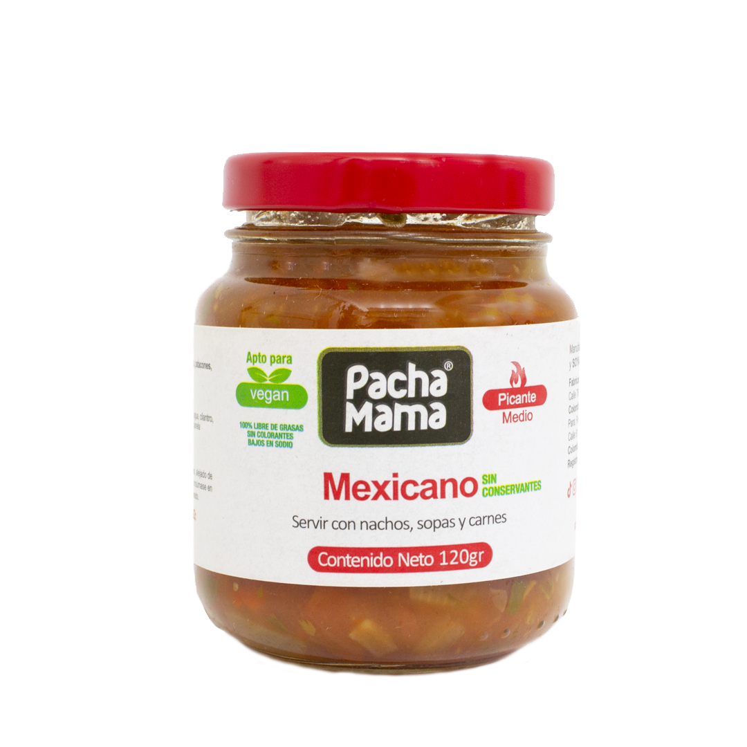 Imagen Mexicano picante medio (Vegano) x 120 gr - Natural, sin aceite, sin azúcar adicionada y Bajo en sodio