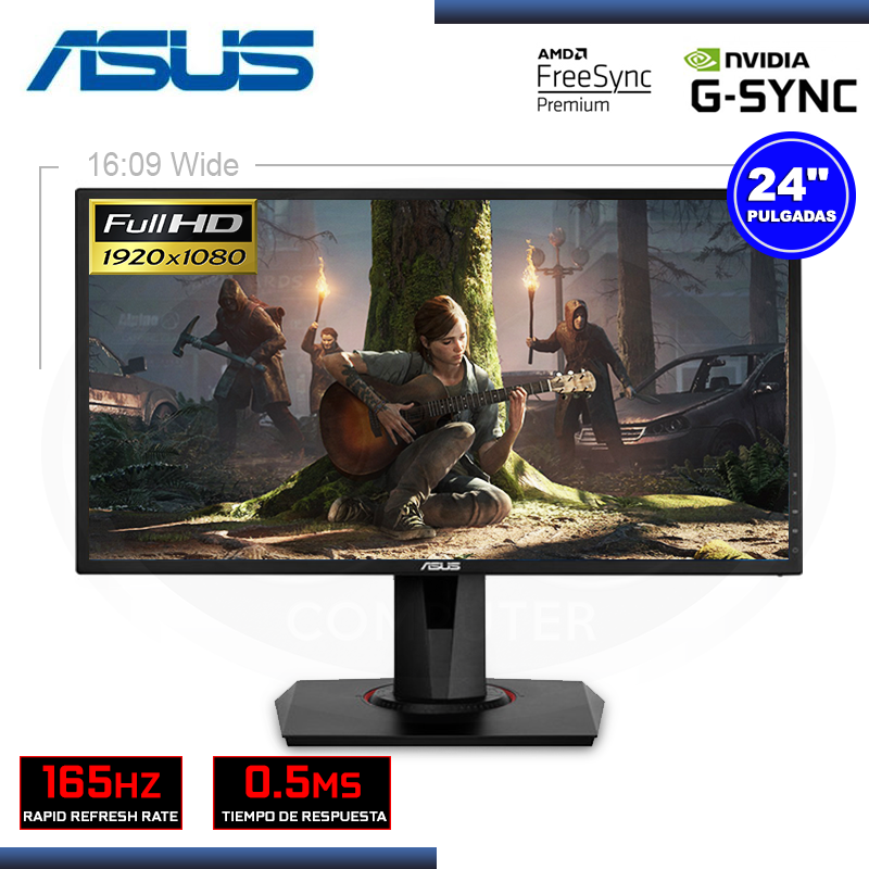 Imagen Monitor Asus VG248QG, 165 Hz, 0,5ms, Nvidia G-SYNC, Altura Ajustable 3